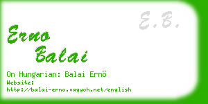 erno balai business card